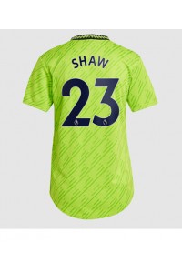 Manchester United Luke Shaw #23 Fotballdrakt Tredje Klær Dame 2022-23 Korte ermer